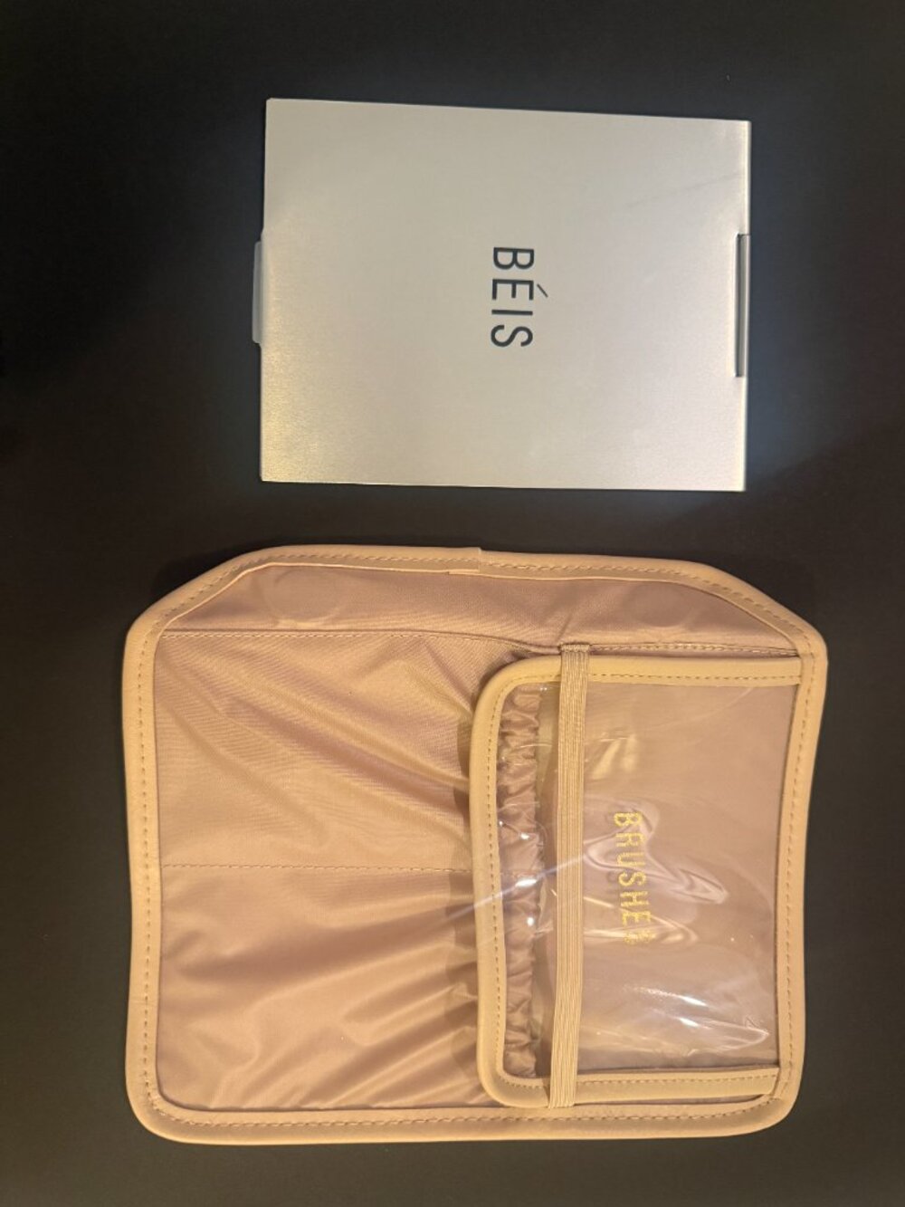 BEIS Cosmetic Case Beige NWOT - Picture 4 of 5